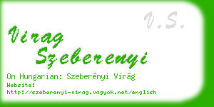 virag szeberenyi business card