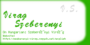 virag szeberenyi business card